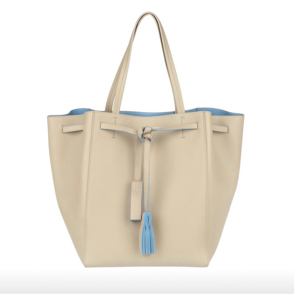 Celine Medium Tassel Cabas Phantom Tote Smooth Calfskin